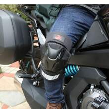Adjustable Shock-Absorbing Joint Design Knee Pads Suitable For Motorcycle, Cycling, Skateboard Protective Gear Black 1 Pair Outdoor Equestrian Sports Motorcycle Riding Knee Pads Elbow Pads Motorcycle Protective Gear Warm Windproof Anti-Fall Cycling Leg Guards (Black) - Multiple Styles - View 4