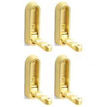 2-4PCs Foldable Invisible Hook Zinc Alloy Wall Hook Retractable Space Saving Multifunctional Hanging Folding Hooks For Bathroom Closet Entryway Laundry Room Scarf Hat Coat Robe Key Purse Bag, Minimalist Holiday Style, Easy To Install - Multicolor - View 19