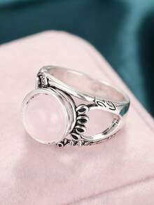 1pc Fashion Women's Ring, Suitable For Wedding, Engagement, Party, Valentine's Day Gift - Silver - View 3