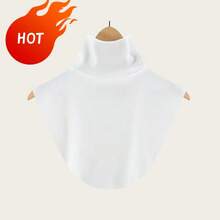 High Neck Fake Collar Women's High Elastic Neck Warmer Shawl Windproof Warm Base Layer Decoration Suitable For Outfit Matching, Winter Base Layer, Windproof Warmth, Autumn/Winter High Neck Scarf - Multicolor - View 18