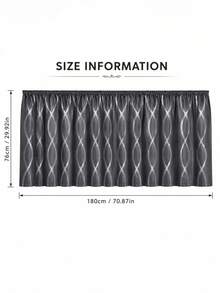 1pc Minimalist Solid Color Daily Table Skirt, Modern Simple Style Polyester Rectangular Table Skirt, Neatly Covers Table Legs And Under-Table Clutter, Combines Decorative And Dust-Proof Functions, Suitable For Dining Room, Kitchen, Living Room, Gathering, Banquet, Party And All-Season Home Decor - Black - View 10