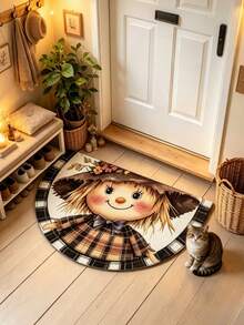 1pc Cute Scarecrow Doormat, Welcome Mat, Carpet, Floor Mat, Universal Doormat, Bedroom Carpet, Area Rug - Multicolor - View 2