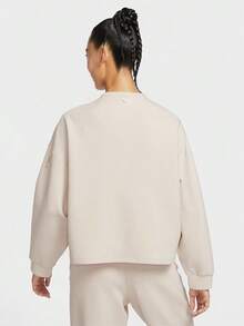 Nike Women's AS W NK 24.7 DF Soft Knit Full Zip Jacket, Collarless Knit Outerwear II5326-104 - Beige - View 2