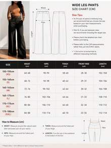 Women's High-Waist Straight Leg Wide Leg Casual Commute Long Pants With Pockets, Fashionable Autumn/Winter Versatile Back-To-School Quality Black - Black - View 6