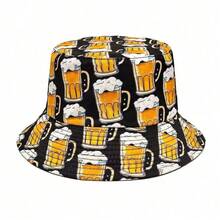 1pc Adult Birthday Party Themed Printed Bucket Hat, Unisex Fun Party Costume Hat - Black - View 8