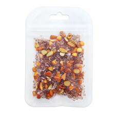 25g 秋季金不對稱混色碎玻璃石填充料，碎石，適用於 DIY 手工藝珠寶、禮品裝飾、環氧樹脂矽膠模具填充 - 彩色 - 查看 9