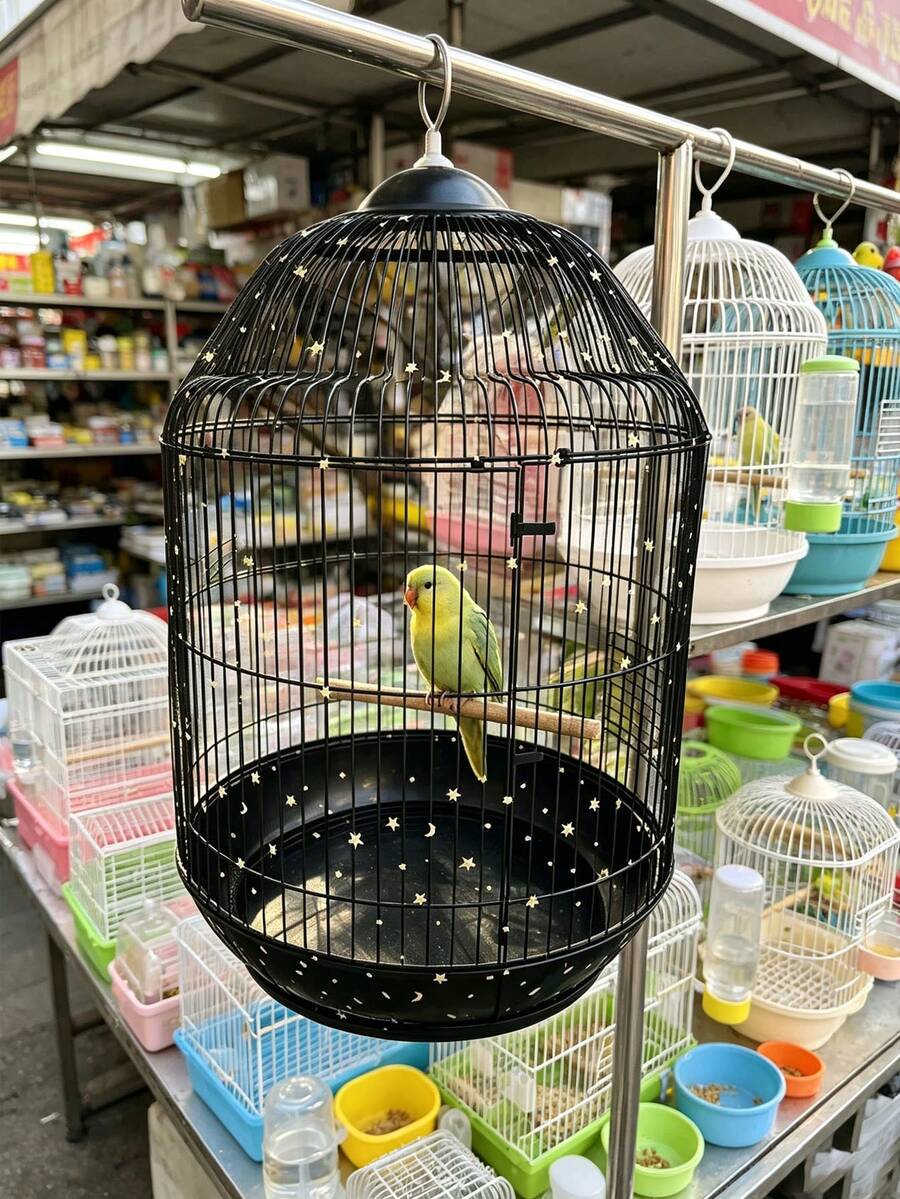 Parrot Cage/Bird Cage Anti-Splatter Anti-Mosquito Net Cover, Parrot Cage Anti-Feather Debris Mesh, Dust-Proof Anti-Feed Spillage, Breathable And Durable, Universal Protective Accessory For Small And Medium Pet Bird Cages - A - View 1