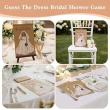 40/20pcs Bridal Dress Guessing Wedding Game Set,Wedding Party Games,DIY Bridal Shower Game Supplies, " The Wedding Dress" Wedding Party Game For Guest Participation,Wedding Decoration,Bridesmaid Proposal Gift,Fun Wedding Decor,Party Creative Supplies - Multicolor - View 7