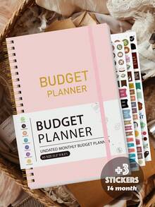 Trees 1pc Budget Plan - Monthly Finance Organizer With Expense Tracking Notes Designed To Effectively Manage Your Money, Undated Financial Plan/Ledger, Ready To Start - A5 Size Men Women Gifts School Supplies - Multicolor - View 2