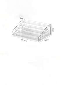 Vowcarol 3/5/7 Tier Transparent Acrylic Paint Storage Rack - Transparent Trapezoid Display Stand Suitable For Handicrafts And Artwork Storage. Lipstick. Perfume. Cosmetics. Display Stand. Multi-Functional - Multicolor - View 12