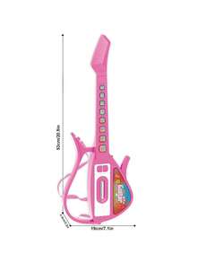 Rock Guitar Microphone Set, Made Of Hard Plastic, Built-In Interactive Sound Effects, Realistic Microphone With Adjustable Stand, Cartoon Mini Keyboard, And Cool Design, Suitable For Home Leisure Singing And Playing, Children's Music Experience, Leisure Playing And Singing, Discovering Musical Interest - Multicolor - View 9