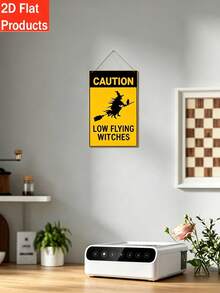 1pc Low-Flying Witch Yard Sign Iron Painting Decor, Fun Halloween Garden Signboard, Rust-Proof Reflective Iron Material, Suitable For Lawn Decoration And Halloween Party Decoration, Home Decor, Outdoor Decor, Bathroom Wall Decor - Multicolor - View 6