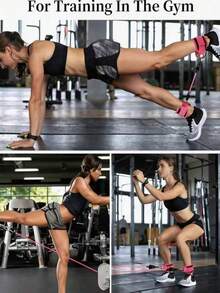 Ankle Resistance Band Set (Includes Ankle Straps) - Unisex Leg And Hip Training Equipment, High-Intensity Resistance Bands For Home Fitness, Suitable For Hip Shaping, Yoga, Strength Training And Pilates - A - View 5