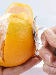 Stainless Steel Orange Peeler, Finger Ring Citrus Peeler, Grapefruit Peeler, Peeling Tool, Suitable For Various Fruits, Orange, Citrus, Lemon, Pomelo, Dragon Fruit, Etc., Suitable For Home, Kitchen, Restaurant, Bakery, Cake Shop, Fruit Store - Multicolor - View 6