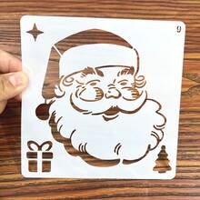 [Christmas Stencil Set]12pcs Christmas Stencil Set, For Handmade Crafts, Reusable Wooden Templates, Suitable For Painting, Wall Art, Graffiti, Holiday Creative Decoration, Plastic Stencils, Suitable For Holiday Handmade Crafts - 12 Pcs - View 6