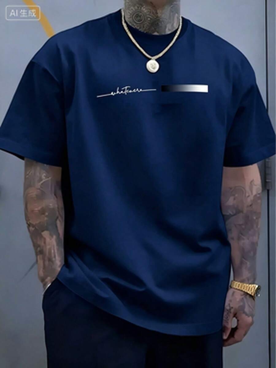 Men T-Shirts - Navy Blue - View 1
