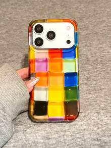 Colorful Plaid Phone Case Compatible With Apple 17 Pro Max, 16, 15, 14, 16 Pro, 18, 18 Pro Max, Premium Fresh Creative Fashion Full Coverage Protective Shell For Women - Color - View 2