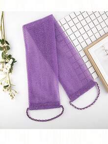 1pc Mesh Exfoliating Long Back Bath Brush Towel Set, With Pull Rope Nylon Back Exfoliating Brush, For Shower, Effective Body Scrub, Makes Skin Smooth, Bathroom Decor, Room Decor, Back To School Dorm Supplies, Shower Cap, Exfoliating Glove - View 7