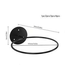 1-4pcs Wall-Mounted Ball Storage & Display Rack, Universal Metal Ball Holder, Black, Suitable For Basketball, Soccer, Volleyball, Football Storage & Display, Teenager Gift, Father's Day Gift - Black - View 3