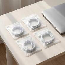 10/30pcs Thick Soft Frosted Transparent EVA Zipper Jewelry Storage Bags, Anti-Oxidation Anti-Dust Portable Storage Pouches, Suitable For Earrings, Rings, Bracelets, Earphone Cables, Makeup Sponges, Travel, Dorm, Home, Vacation Multi-Purpose Storage Bags - White - View 7