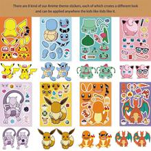1set/8pcs Novelty Mixed DIY Character Sticker Set, Create Your Own Character Self-Adhesive Puzzle Sticker Kit, Multi-Purpose Craft Sticker Pack, Perfect For Theme Party Supplies, Holiday Gatherings, Family Game Night, Home Social Events, Holiday Gifts, Scrapbooking, Journal Decoration, Interactive Leisure Activity Props For Various Indoor Celebrations - Multicolor - View 2