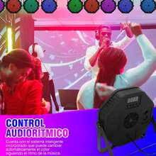 60x3W RGB Full Color LED Stage Light, DMX512 Compatible DJ Light With Voice Control, Lighting For Presentations, Concerts, Parties, Weddings, And Clubs - US A Type Plug(110-127V) - View 6