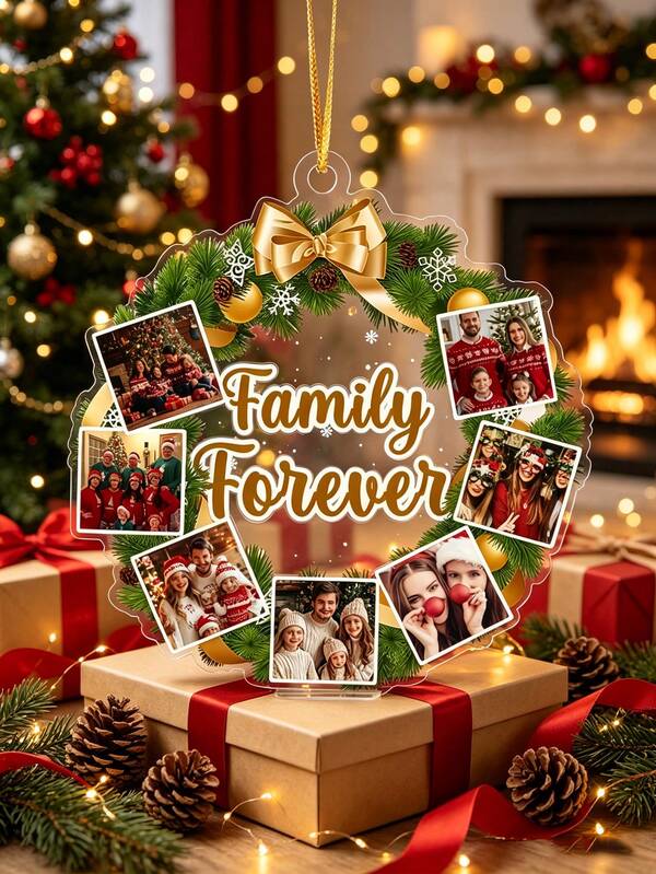Personalisierter Name/Text Weihnachts-Hängeornament, Haustier-Namensinformation Kunststoff-Baumdekoration, geeignet für Weihnachtsbaum, Geschenk (Fügen Sie Ihren eigenen Text hinzu), Weihnachtsdekoration