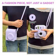 Tas Pelindung Kamera Instan Mini 13, Casing Pelindung Kamera Mini 13, Tas Kulit PU, Termasuk Album Foto 2x3 Isi 64 Lembar, Tali Bahu yang Dapat Diatur, Kamera Tidak Termasuk - View 5