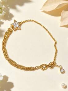New Premium Comet Elegant Bracelet For Women, Fashion Design Five-Pointed Star Bangle, Exquisite Star Chain - Comet Bracelet - View 1