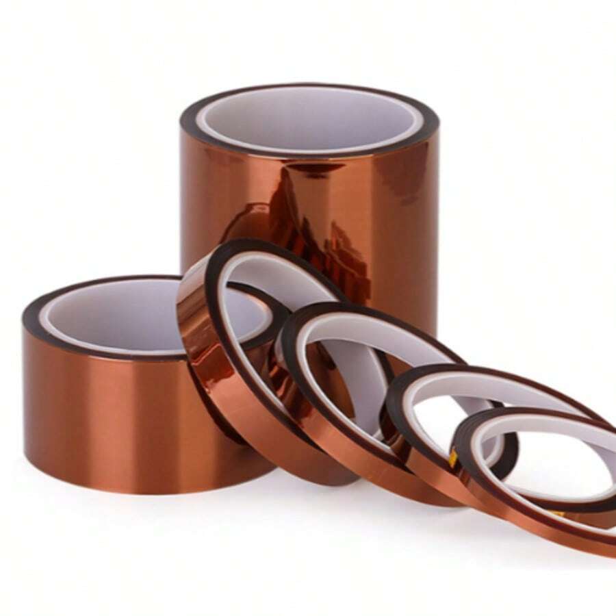 High Temperature Resistant Anti-Static Polyimide Tape, Tea Color Mylar Heat Resistant Adhesive Tape - 5mm Wide * 33m Long - View 1