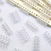 2/10/20/30pcs Loose Leaf Binder Rings, Random Color 5-Hole Plastic Binding Strips, Loose Leaf Binder, Plastic Coil, Detachable Loose Leaf Refill, Easy-Open Page Fastener, Suitable For Organizing Loose Leaf Paper And Office Supplies Loose Leaf Notebook - Book Clasp - View 4