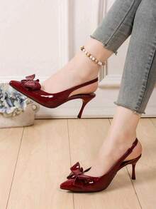Women Pumps - Red - View 5