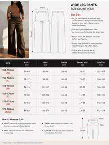 Women's High Waist Straight Leg Wide Leg Casual Commute Long Pants With Pockets, Autumn/Winter Fashion, Versatile Quality - Coffee Brown - View 6