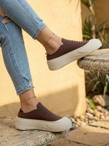 Women Wedges & Platform - Khaki - View 3