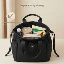 New Drawstring Insulated Lunch Bag, Portable, Large Capacity, Easy To Clean, Reusable And Multi-Functional. Essential For Work, Travel, Picnic And Daily Use. Perfect As A Christmas Or Halloween Gift. (Not Suitable For Food Contact) - View 3