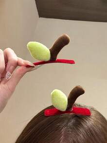 1/2PCS Cute Red Apple Hair Clips, Sweet Versatile Fuzzy Alligator Hair Clips, Women's Fashion Hair Accessories - Multicolor - View 8