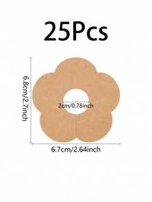 1/100pcs Brown And White Wine Glass Labels Flower Shaped Drink Markers, Suitable For Birthday Party Decoration, Wine Glass Labels, Wedding, Holiday Table Decoration - Multicolor - View 18