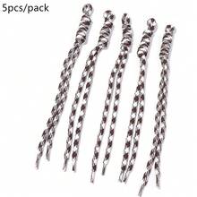 5入組 22-25cm 色塊拼接手工編織尼龍掛繩,花卉圖案鑰匙圈手機掛繩包飾 DIY 校園文具背包可愛裝飾繩 - 花色編織掛繩 - 查看 23