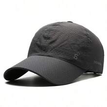 Solid Color Casual Quick-Dry Breathable Mesh Baseball Cap, Unisex Summer Sun Protection Outdoor Sports Duck Bill Hat - A - View 8