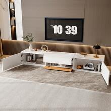 Modern TV Stand, TV Cabinet, TV Console, Low TV Stand. Unique Design - White - View 5