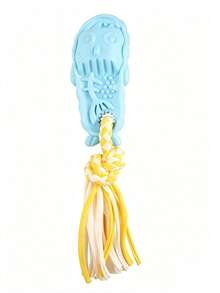 1pc Macaron Color Tassel Rope Pet Chew Toy, Interactive Pull Training Teething Stick, Durable Anti-Bite Chewing Accessory, Cute Daily Teething Toy For Small And Medium Puppies - Multicolor - View 7