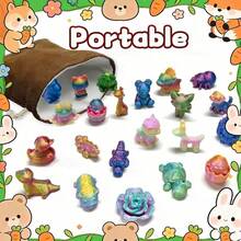 10/5PCS Mini Random 3D Printed Animal Figurine Set, Flexible Movable Stress Relief Toys, Surprise 3D Printed Cute Animal Desktop Decor, Party Favors, Classroom Rewards, Gift Bag Fillers, Lawn Art Collectibles, Party Decorations, Garden Statues (Random Styles And Compact Size) Hot-Selling 3D Printed Colorful Mixed Mini Animal Craft Decor Figurines Educational Toys For Kids - Multicolor - View 8