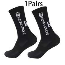 6 Pairs Men's Soccer Socks, Short Thick Terry Cloth Low-Cut High-Cut Couple Anti-Slip Socks, Mid-Calf Sports Socks, Durable, Autumn Socks 1/2/3/4/5/6 Pairs, Breathable - White - View 22