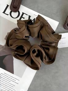 3Pcs Women's Champagne, Black, Brown Fashion Versatile Hair Ties, Suitable For Bathing, Washing Face, And Styling - Multicolor - View 3