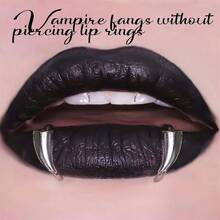2/4pcs/ Adult Men And Women's Fashionable And Personalized Canine-Shaped Lip Ornaments In The Form Of Fangs, Without The Need For Piercing - Multicolor - View 12