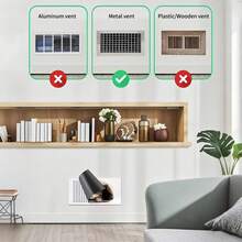 4PCS 2D Flat Magnetic Vent Covers, (Cat) Cute Peeking Pattern, 5.5*12IN, Suitable For Floor, Wall, Ceiling Vents, Home Decor - Coffee Brown - View 8