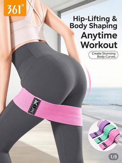 361degree 1pc/3pcs 361° Resistance Band Hip Training Band, Non-Slip Elastic Training Band, Squat Training Band, Portable Hip And Thigh Resistance Ring, Stretchable Rubber Band, Suitable For Fitness, Sports Training, Bodybuilding, Home And Gym Workouts, Ideal Fitness Equipment And Accessories