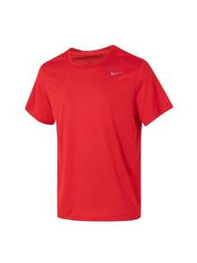 Nike Men's Sports T-Shirt & Tank Top M TM R LGND SS TEE Red Running Fitness Crew Neck Short Sleeve Top IB8898-657 - Red - View 2