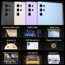 Stereo Speakers Tablet 10.1 Inch WiFi 6 For Movies - Purple - View 3