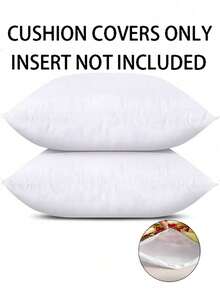 2pcs/4pcs/6pcs Pure White Blank Pillow Covers, No Pillow Insert, Modern Minimalist Soft Lightweight Polyester Square Cushion Covers, Hidden Zipper, DIY Your Favorite Patterns, Suitable For Bedroom, Living Room Decoration - White - View 23
